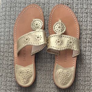 Jack Rogers Gold Sandals